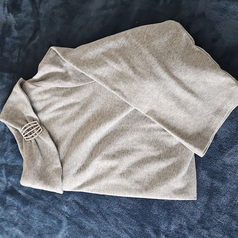 Woman's Rafaella Grey Sweater - Picture 5 of 5